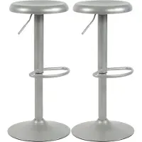 BellaFurn Set mit 2 Barhockern aus Metall – Stilvolle Designhocker – Höhenverstellbar von 58–78 cm