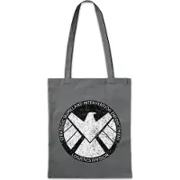 Eric Helmar Müller Urban Backwoods S.H.I.E.L.D. Vintage Logo I, Stofftasche, Farbe: Grau