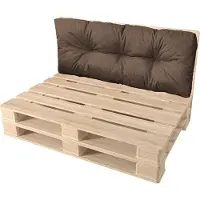 Pillows24 - Palettenkissen wasser- und UV-beständig - Rückenkissen | Polster für Europaletten 120x80 - Palettenmöbel - Outdoor/Indoor, Braun
