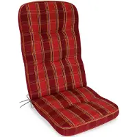 Kettler Herlag Polsterauflage Tilly für Hochlehner-Gartenstühle Rot-Kariert