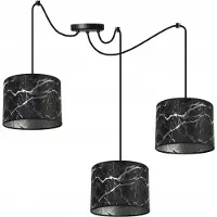 Light11 HOME Decken-Hängelampe, Lampenschirm mit Spinnenmuster, Silber