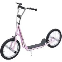 Northio Kinderroller 16 Zoll Scooter Mit Luftreifen, Höhenverstellbarer Tretroller, Kickscooter In Rosa Für Kinder Ab 5 Jahre