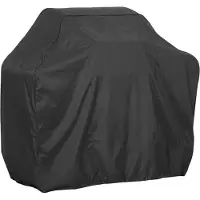 QUVIO BBQ-Schutzhülle - BBQ-Zubehör - Rund - Wasserdicht - Schwarz - 60 x 80 x 100 cm (lxbxh)