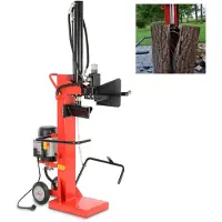 HECHT Holzspalter 6110 | Bis zu 30 cm starkes Holz | 230 Volt | Mit Hebemechanismus | 10 Tonnen Spaltdruck |