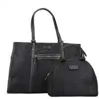 Rieker Damen Shopper elegante Schultertasche mit kleiner Tasche H1542, Farbe:Schwarz