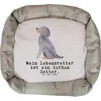 Mr. & Mrs. Panda Hundekorb Gordon Setter Lebensretter - Grau Pastell - Geschenk, Dankeschön, Hund, Weihnachten, Vatertag, Jagdhund, Valentinstag, Shetter, Geburtstag