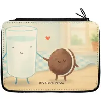 Mr. & Mrs. Panda Federmäppchen Milch Keks Design - Weiß - Geschenk, Milk, Bleistiftetui, Federtasche, Kaffee, Federmappe, Kekse, Cookie, Etui, Mäppchen, Lustige Sprüche