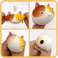Gistuch Angry Cute Cat Shaped Ball Toy Relief Stress Squeezed Toys Gift for Kids and Adults