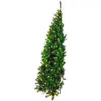 LAALU Künstlicher Weihnachtsbaum NARNIE 180 cm, grün, 2D, 743 Zweige, 200 warmweiße LED, inkl. Metallständer
