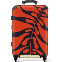 NoBoringSuitcases.com Großer Koffer - Pflanze - Rot - Abstrakt - Vase - Kombinationsschloss TSA - Hartschalen Trolley 4 Rollen - 72 liter - Reisekoffer - 66 cmKoffer Mittelgroß 67x43x25 cm, 72L,