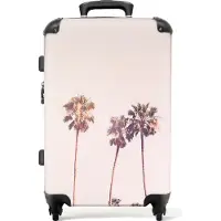 NoBoringSuitcases.com Großer Koffer - Palmen - Sonne - Natur - Himmel - Kombinationsschloss TSA - Hartschalen Trolley 4 Rollen - 72 liter - Reisekoffer - 66 cmKoffer Mittelgroß 67x43x25 cm, 72L,