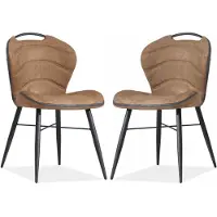 MX Sofa Esszimmerstuhl Talent Luxor Farbe: Cognac (2er-Set)