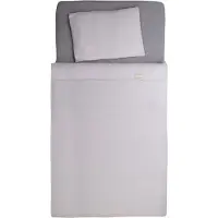 Baby Matex Bettdecken- und Kissenbezug 2-teilig Bettwäsche 135x100 + 60x40 cm Hellgrau /