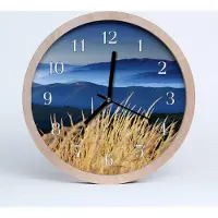 Tulup Holzuhr 20fi cm wanduhr - Berggraslandschaft
