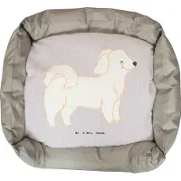 Mr. & Mrs. Panda Hundekorb Havaneser Lebensretter - Grau Pastell - Geschenk, Geburtstag, Valentinstag, Bichon Havanais, Muttertag, Bichón Habanero, Vatertag, Hund, Ostern
