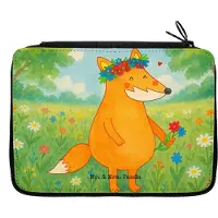 Mr. & Mrs. Panda Federmappe Fuchs Blumen Design - Weiß - Geschenk, Liebe, Schreibmappe, Ich, Blumenliebe, Boho, Schlampermäppchen, Bleistiftetui, Etui für Stifte