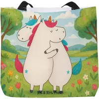 Mr. & Mrs. Panda Reisetasche Einhörner Umarmen Design - Weiß - Geschenk, Freundinnen, Tote Bag, Freundin, Laptoptasche, Tasche, Strandtasche, Unicorn, Liebe, Einhorn