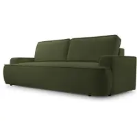Masseno Sofa SOLO mit Schlaffunktion, Schlafsofa, Wohnzimmersofa, Couch, Soffa, Bettsofa, Bucle-Stoff – Grün GERRA 50