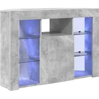 Syfax Eck-LED-TV-Schrank 100x40x68cm Beton Grau Holzwerkstoff