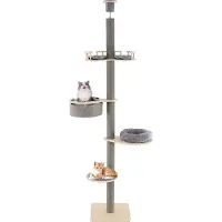 FANTASK Katzenkratzbaum, 5-stöckiger Katzenbaum hoch, Katzen Katzenmöbel, von Bo