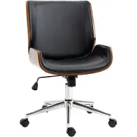 Vinsetto Bürostuhl mit Wippfunktion, Ergonomischer Computerstuhl, Drehstuhl