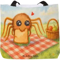 Mr. & Mrs. Panda Schultasche Spinne Agathe Sandwich Design - Weiß - Geschenk, Tote Bag, Hunger, Tasche, Hungrig, Laptoptasche, Glück, Lebensfreude, Unitasche, Mut