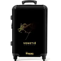 NoBoringSuitcases.com Großer Koffer - Gold - Karte - Stadtplan - Venedig - Kombinationsschloss TSA - Hartschalen Trolley 4 Rollen - 72 liter - Reisekoffer - 66 cmKoffer Mittelgroß 67x43x25 cm, 72L,