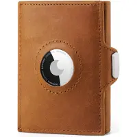 Sonstiges DODENSHA Airtag RFID-Schutz Mini Herren Geldbörse Münzfach Slim Wallet Braun