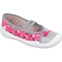 Befado Mädchen Hausschuhe Ballerinas Flexible Silber, Rosa 36