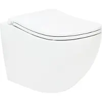 Siko SAT Ergo Ergonomisches Wand-WC 36x52 cm mit SoftClose-Sitz Ergonomische Sitzfläche, Wirbelspülung, weiß
