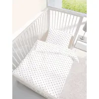 Dobnig Baby Bettwäsche natur mit Sternen 100x135 + 40x60 cm