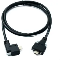 System-S USB 3.1 Gen 2 Kabel 100 cm Typ C Stecker zu Stecker Panel Mount Winkel Left Right Angled 10 Gbit/s 100W
