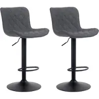 BellaFurn 2-teiliges Set moderner Barhocker – Designer-Barhocker – 360° drehbar und ergonomischer Komfort