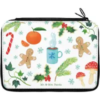 Mr. & Mrs. Panda Schlamper Winter - Geschenk, Federmäppchen, Federmappe, Weihnachten, Bleistiftetui, Etui für Stifte, Kälte, Dekoration, Lebkuchen, Schnee, Mäppchen