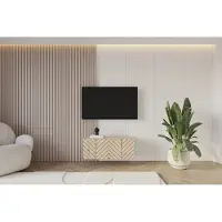 ALTDECOR TV-Schrank FAGI-W mit modernen Fronten 100x40x40 Lowboard hängend, TV Möbel, TV Cabinet, Fernsehtisch, Fernsehschrank, TV Kommode, TV Tisch, TV Sideboard, TV Board - Artisan