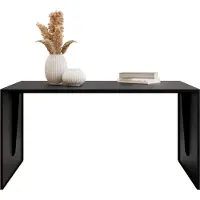 Mirjan 24 Couchtisch Mocca 4, Wohnzimmer Kaffeetisch, Tisch ist aus Metall (Farbe: Schwarz)