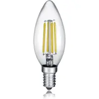TRIO Kerze LED Lampe E14 4W ⌀3,5cm Klar warmweiss wie 35w