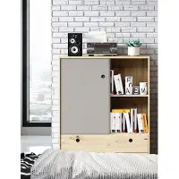Meble Laski Kommode Stauraumschrank Jugendzimmer 90cm bernstein eiche platingrau Modern