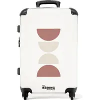 NoBoringSuitcases.com Großer Koffer - Beige - Form - Abstrakt - Farbe - Kombinationsschloss TSA - Hartschalen Trolley 4 Rollen - 72 liter - Reisekoffer - 66 cmKoffer Mittelgroß 67x43x25 cm, 72L,