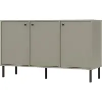 Masseno Kommode TORINO 125 cm Sideboard mit 3 Türen für Wohnzimmer Schlafzimmer Modern 125x41x74 cm Hellgrün / Hellgrün