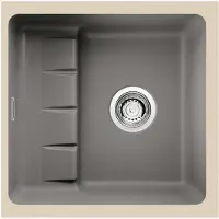 Sonstiges NABER 1091024 Unterbauspüle PickUP U mit Premium-Drehexzentergarnitur, ab 600 mm Schrankbreite, Keramik, Lava
