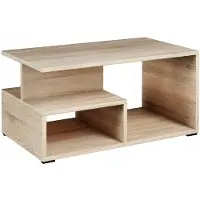 Matkam Couchtisch PRIMA EX3 H45 x B90 x T51 cm, elegantes Aussehen, Einfache Montage, (Sonoma Eiche)