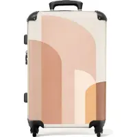 NoBoringSuitcases.com Großer Koffer - Kunst - Abstrakt - Farben - Muster - Kombinationsschloss TSA - Hartschalen Trolley 4 Rollen - 72 liter - Reisekoffer - 66 cmKoffer Mittelgroß 67x43x25 cm, 72L,