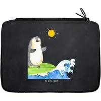 Mr. & Mrs. Panda Schlampermäppchen Pinguin Surfer - Kreidetafel - Geschenk, Portugal, Hawaii, Federmappe, Urlaub, Etui, Federmäppchen, Stifteetui, Optimistisch, Motiviert