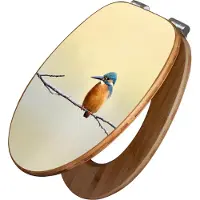 Banjado Design WC Sitz Bambus Absenkautomatik - Pause - Toilettendeckel mit Absenkautomatik Holz/hochwertiger Bambus Klodeckel/WC-Sitz für alle gängigen Toiletten [TDB2 10457]