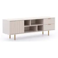 EURO-MEBLE NUBIA - RTV,TV-Schrank Lowboard (Creme)