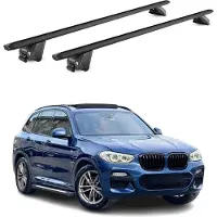 Aurilis Dachträger Grundtäger für BMW X3 G01 2017-2024 100kg Aluminium Schwarz 2 tlg ABE