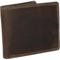 Dernier Leder Geldbörse Hochformat Braun RFID SAFE mit 6 Kartenfächern und Kleingeldfach