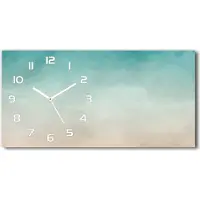 Tulup Wanduhr aus Glas – 60x30 cm - Glasbild - Glasuhr - Gehärtetes Glas - weisse-zeiger - Abstraktion Hintergrund