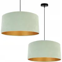 Light11 HOME Hängelampe Deckenleuchter Goldener Samt Lampenschirm